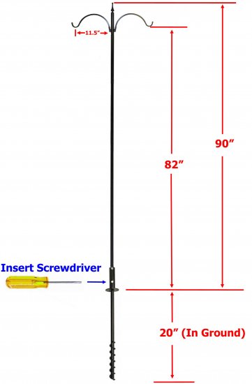 2 topper Feeder Pole with Twister