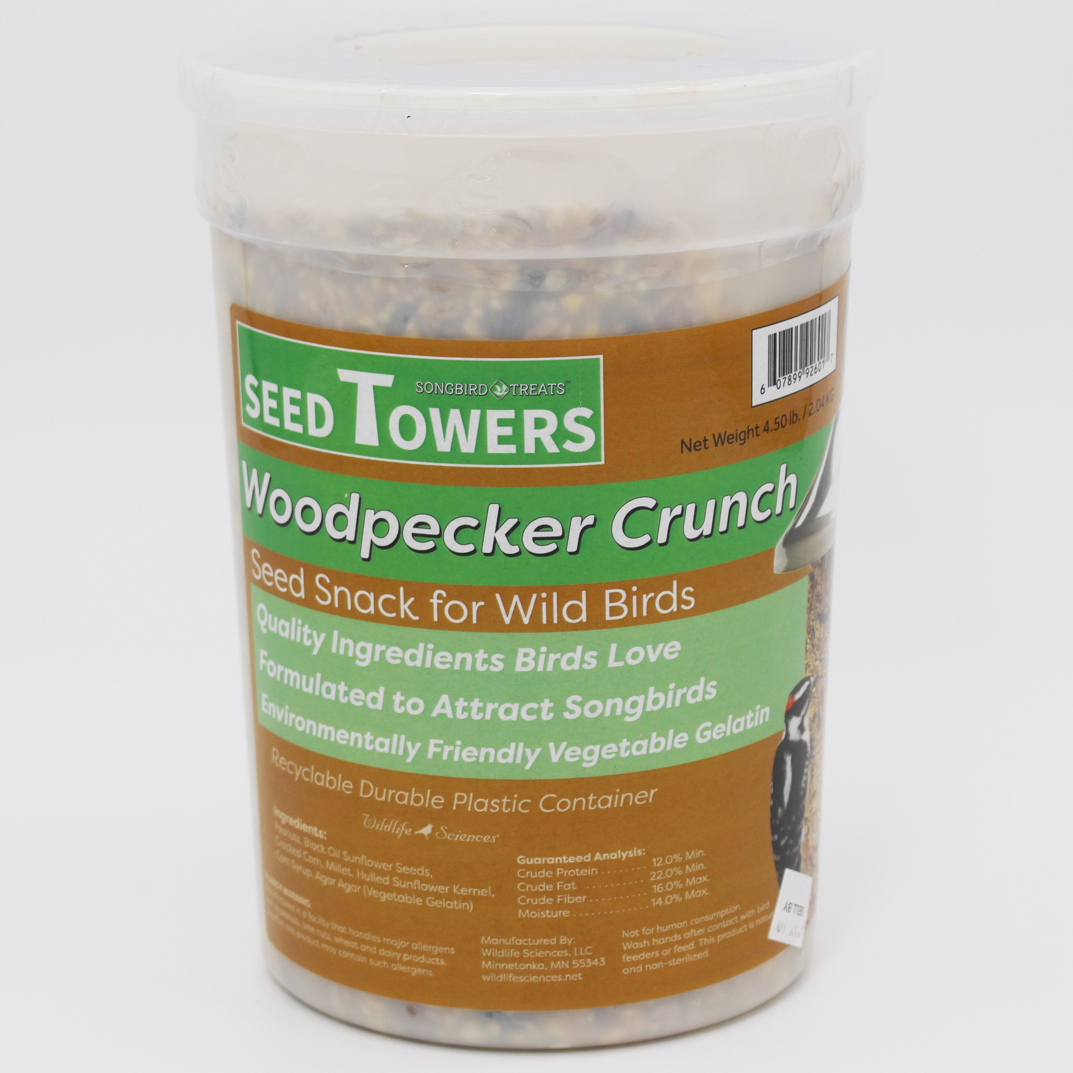 Woodpecker Crunch 72oz Seed Tower Cylinder