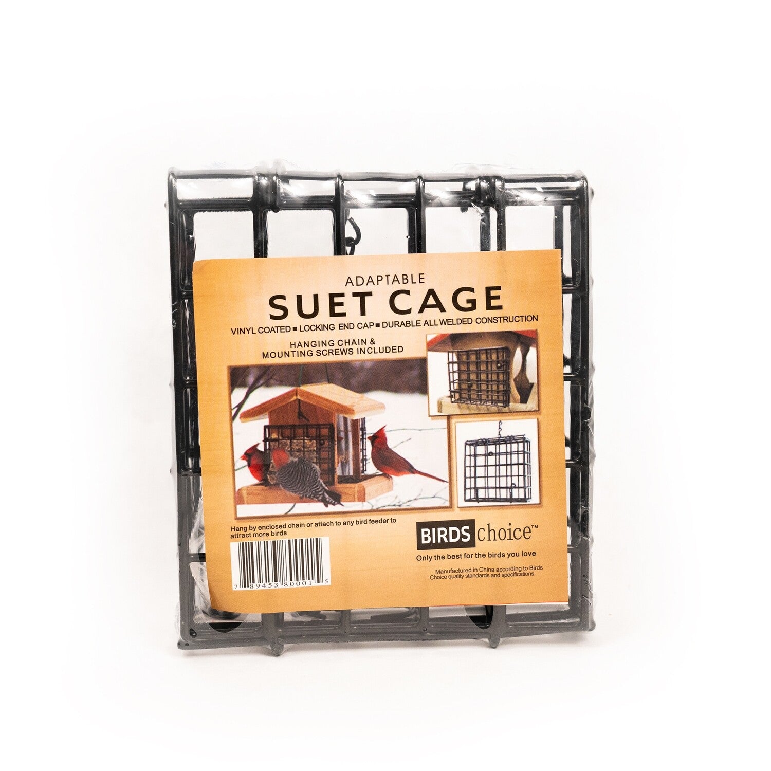 Suet Cage with Mounting Screws and Chain